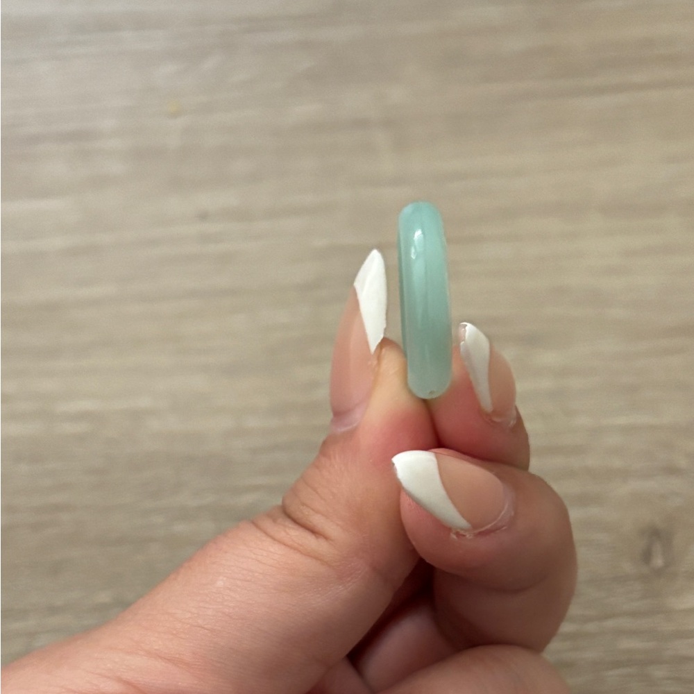 Acrylic Light Blue Ring Size 8